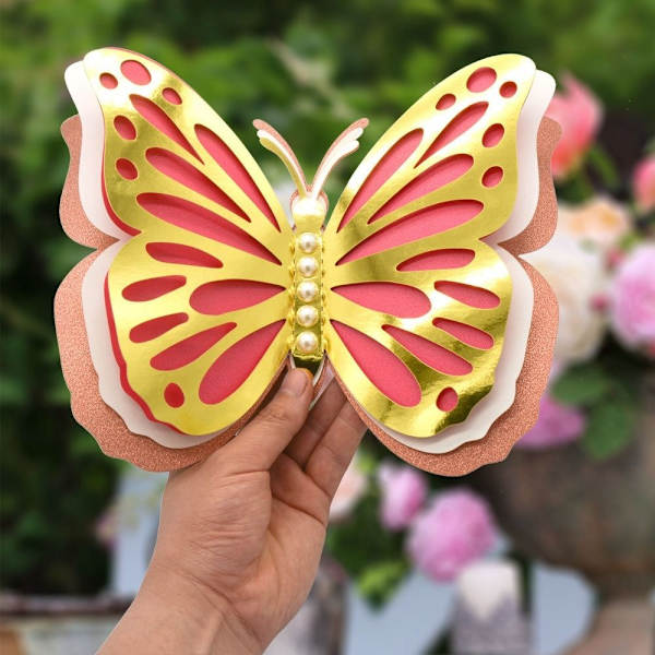 2 kpl 3D Butterfly Tarrat Seinätarrat STYLE 6 STYLE 6 Style 6