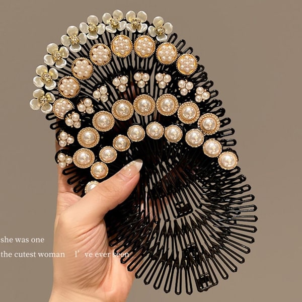 Rhinestone Hair Comb Vågigt hårbåge 4 4 4