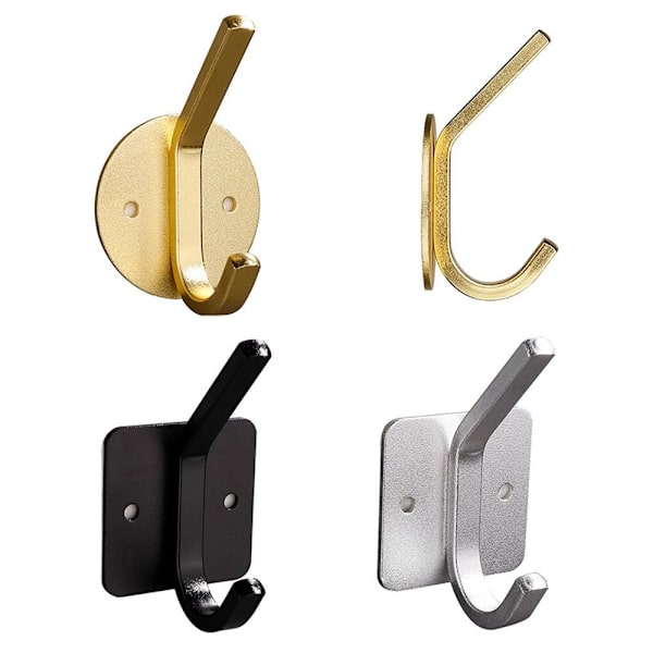 4stk Håndklekrok selvklebende kroker GULL SQUARE SQUARE gold Square-Square