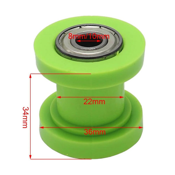 Drivkæde Rulle Remskive Hjul Slider RØD 8MM Red 8mm