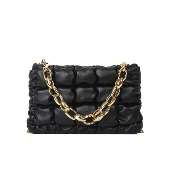 Puffy Handbag Olkalaukku MUSTA black