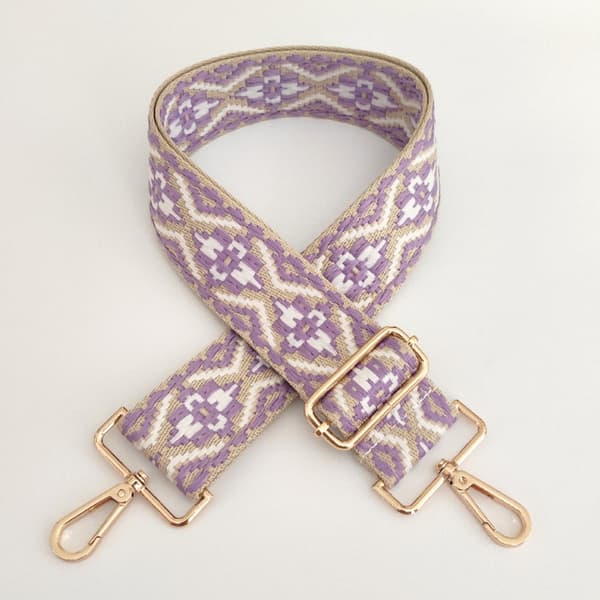 2 tum bred broderad handväskrem gitarrstil axelrem