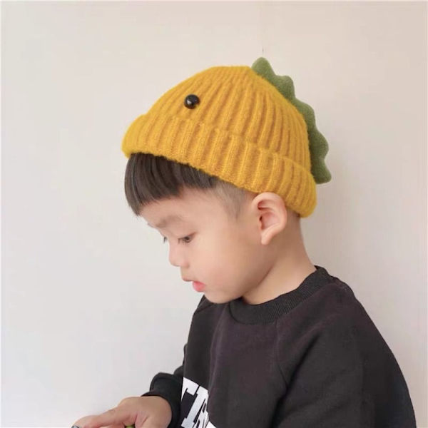 Baby Strikket Lue Barn Beanie Cap GUL yellow