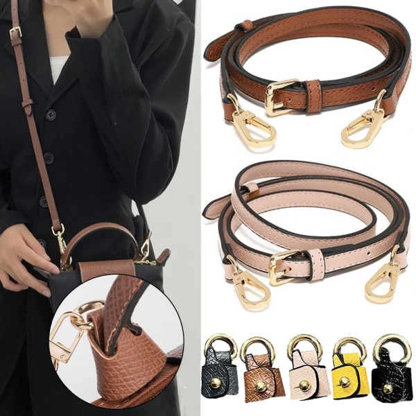 Håndveskebelter i skinn SORT REM SORT REM Black Strap