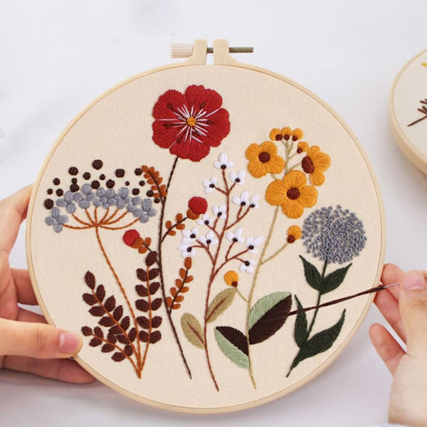 Blomsterbroderisats korsstygn C C C