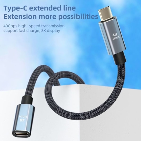 Typ-C förlängningskabel USB 4 Extend 0,8M 0.8m