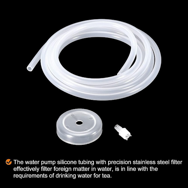2 STK Silikonslang Slang Vattenpump Vit Inre Dia 2PCS