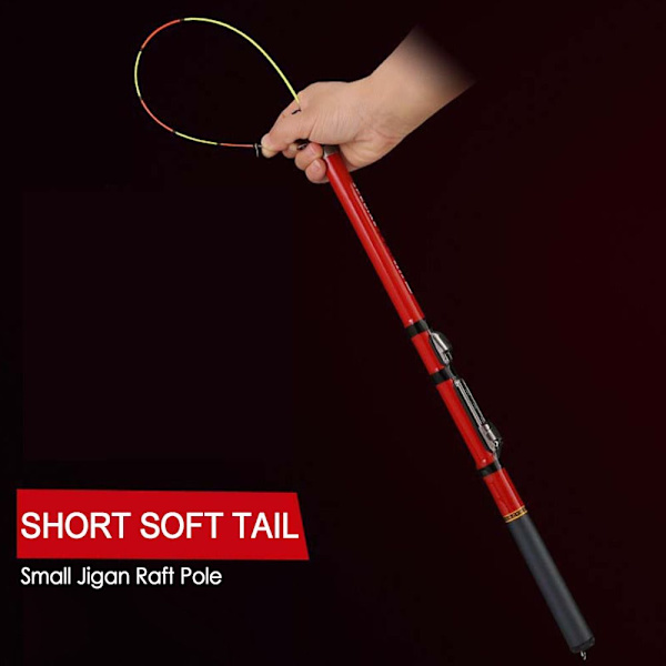 Teleskopisk fiskespö Pen Pole RÖD 2,4M 2,4M Red 2.4m-2.4m