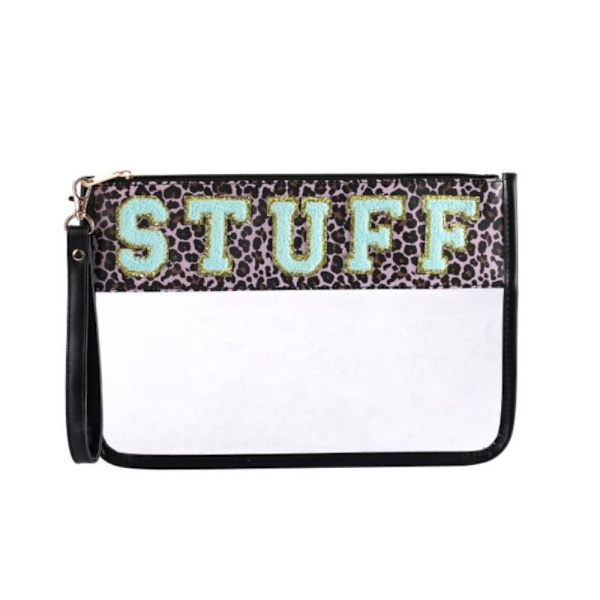 Brevtaske Gennemsigtig lynlåspose LEOPARDPRINT SNACKS SNACKS Leopard print SNACKS-SNACKS