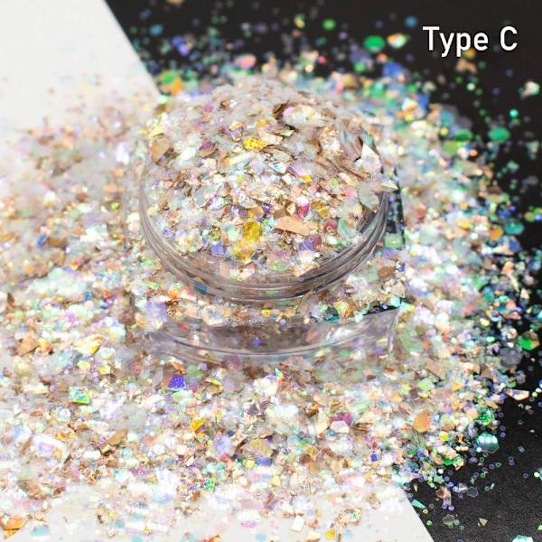 Nagelpaljetter Nail Neon Paljetter E E E