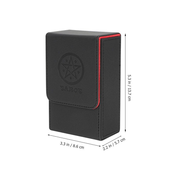 Tarotkort Opbevaringsboks Tarotkort Opbevaring RØD SORT Red Black