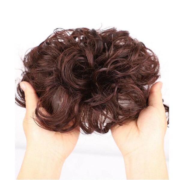 Curly Clip-On Hair Topper Hair Extension SVART black