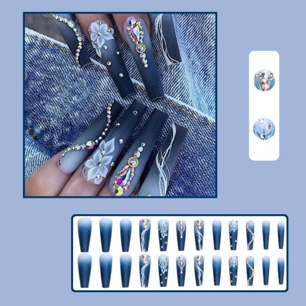 Fake Nails pitkät ranskalaiset 2 2 2