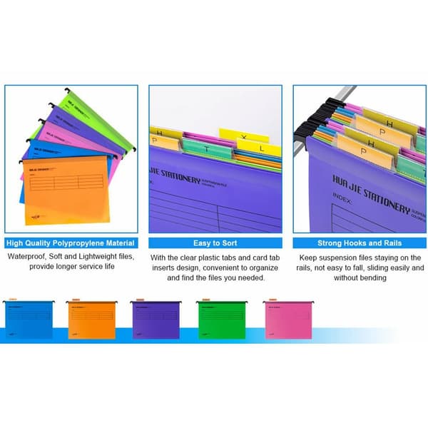 A4 Quick Labor mappe A4 hengemapper Arkivskap 12Pcs color random