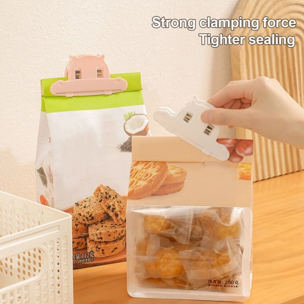 4 Stk Forseglingsclips Food Bag Clip GUL Yellow