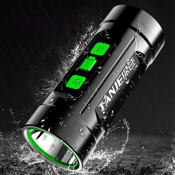 LED-taskulamppu USB -ladattava valonheitin