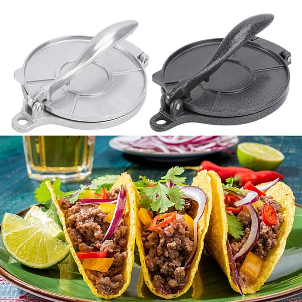 Tortilla Press Maker Dejpresning SORT 20CM 20CM Black 20cm-20cm
