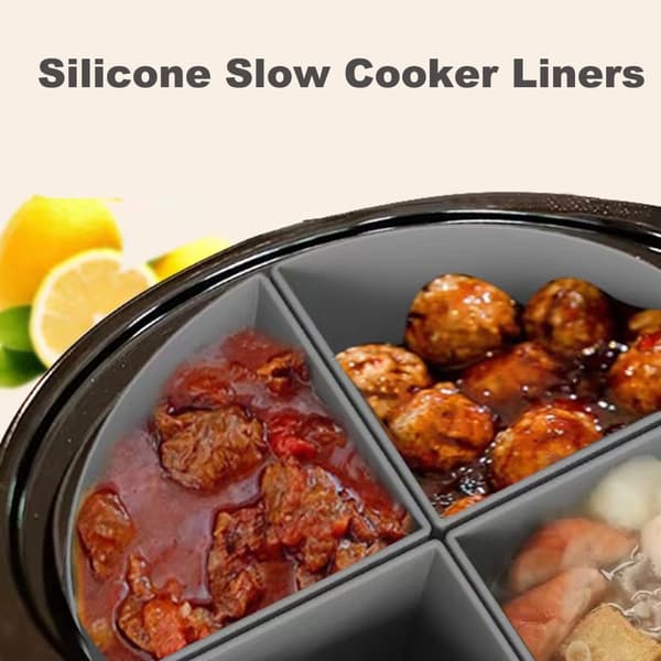 Slow Cooker Liners Slow Cooker Divider Liner HARMAA grey