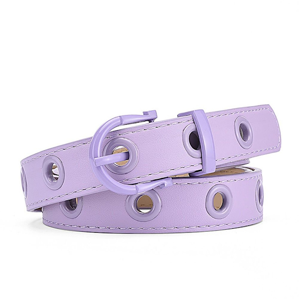 Perforerat bälte Dam Herr Midjeband LILA PURPLE