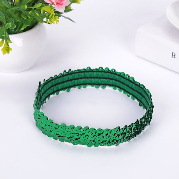 5ST Yogahårband Sportpannband VIT GRÖN VIT GRÖN white green