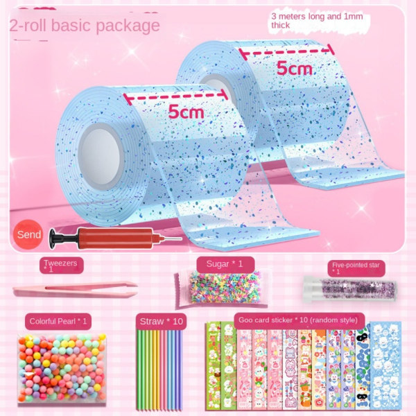 2 kpl Nano Tape Bubbles Kit -lelusarja PINK pink