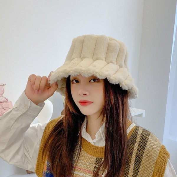 Plys Bucket Hat Fisherman Cap BEIGE Beige