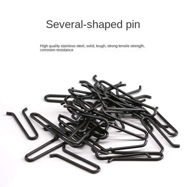 50 stk Fisketønne Swivel Fiske Snap Safety Snaps