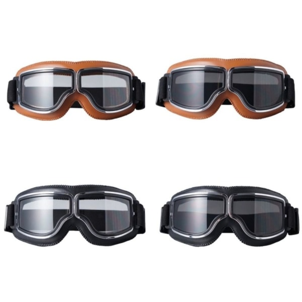 Motorcykel Goggles Briller Moto Goggles BRUN GRÅ LENS GRÅ brown Grey Lens-Grey Lens