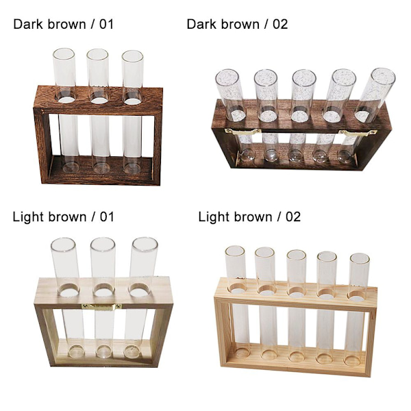 Hydroponinen kukkamaljakko koeputkimaljakko light brown 1