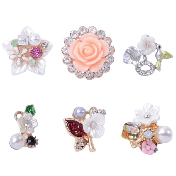 10 st Pearl Button Strassknappar 1 1 1