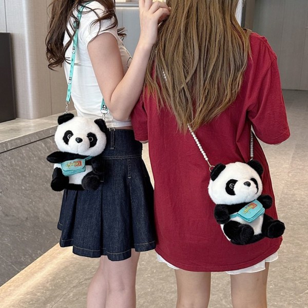 Plysj Panda Crossbody Bag Messenger Bag 4 4 4