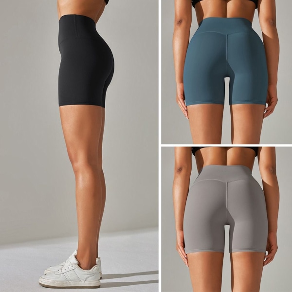 Kvinder Yoga Shorts Peach Balder Leggings LDARK BLUE MØRKEBLÅ LDark Blue