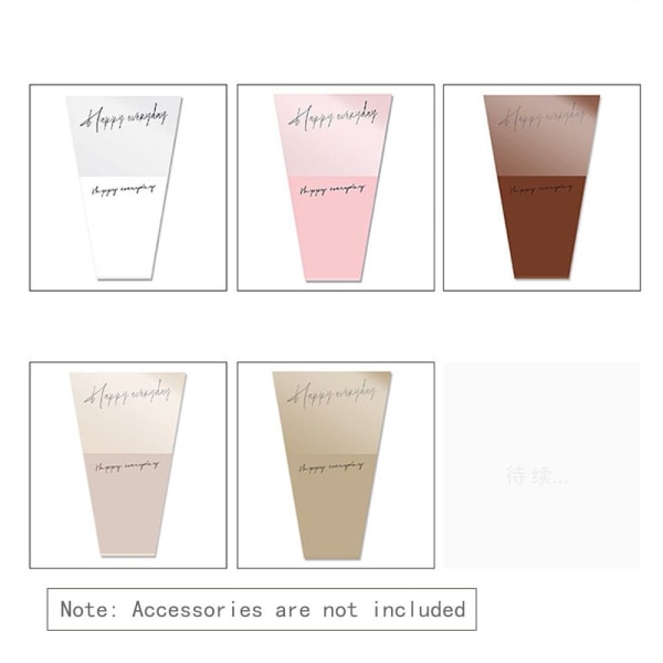 20/30 STK Rose Packing Sleeve Bag Buket Pakkepose BRUN Brown Single-Single