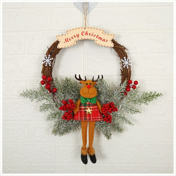 Julekrans Xmas Trædekor E-30CM E-30CM E-30CM