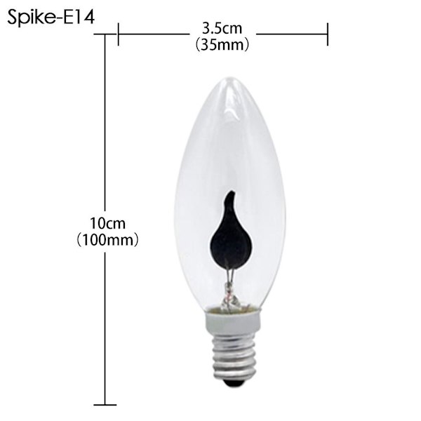 Brannbelysning Pære Stearinlys Lyspære SPIKE-E14 SPIKE-E14 spike-E14