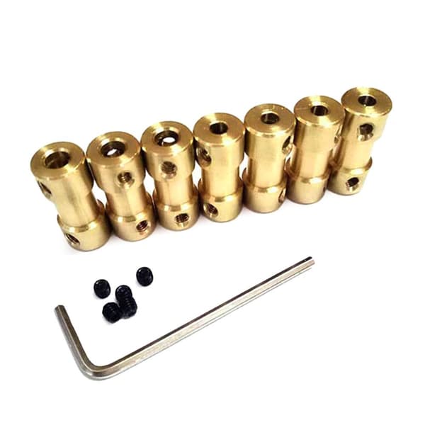 Messing fleksibel koblingsmotoraksel 3,17MM-2MM 3.17mm-2mm
