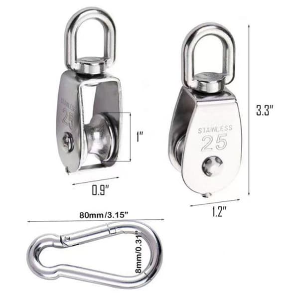 1 SETT Remskive System Kran Remskive Block Wire Tau