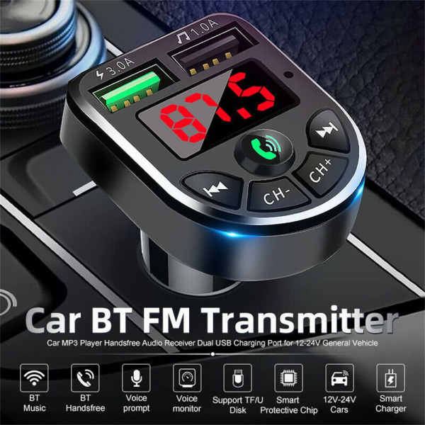 Bluetooth bil FM MP3-spelare USB laddare