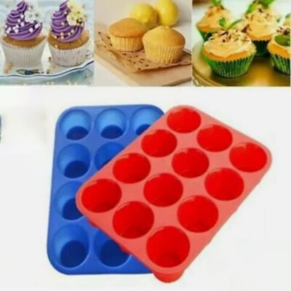 Cupcake Bakke Rund Kageform BLÅ blue