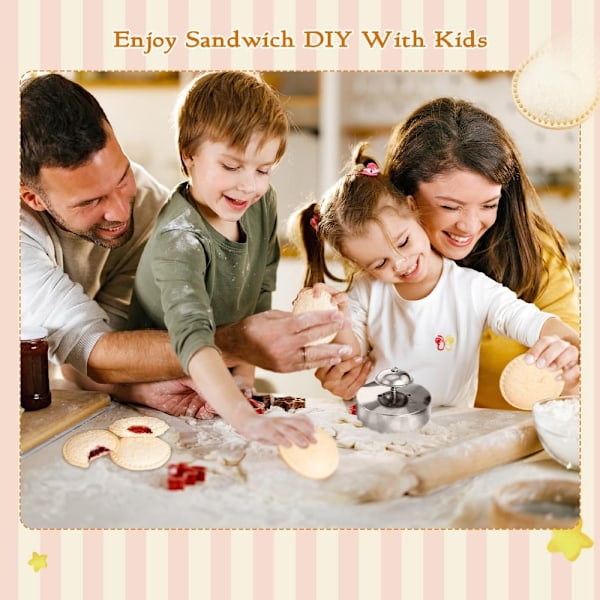 Sandwich Cutter Set Sandwich Muotit Leikkaa ja Tiivistää