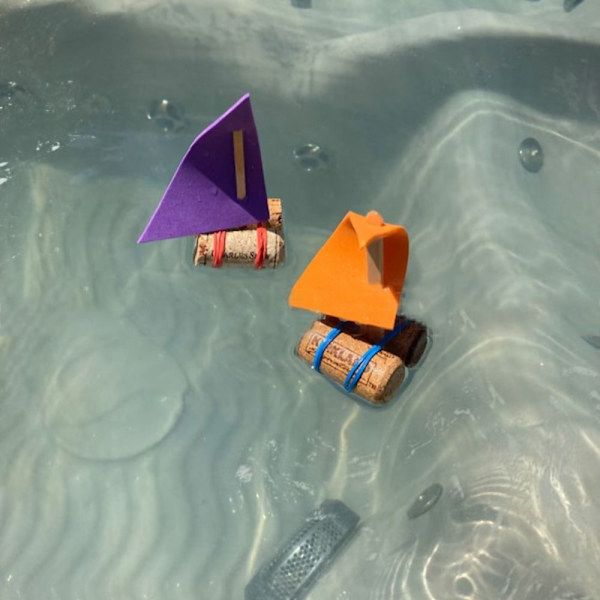 Flytande Cork Boat Cork Boat Kit Segelbåtssatser