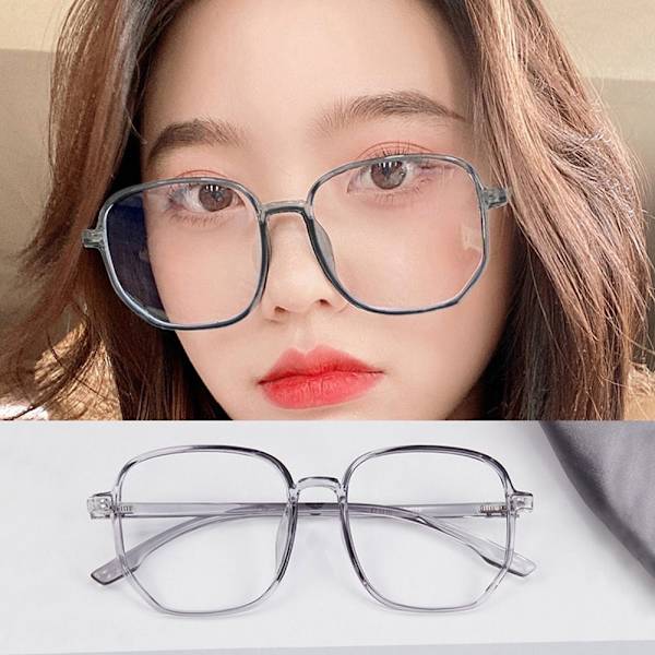 Anti-Blue Light Glasses Ylisuuret silmälasit LÄPINÄKYVÄT Transparent