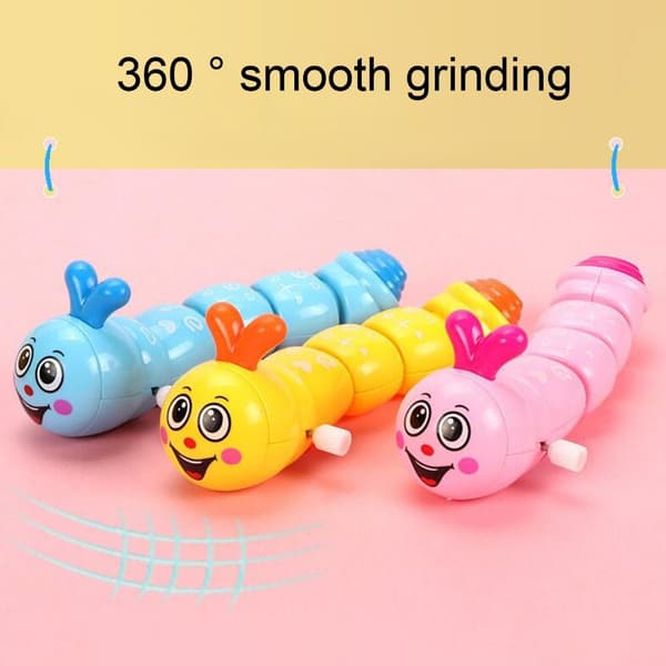 2 Stk Clockwork Legetøj Gynge Caterpillar Wind Up Toy random 2pcs