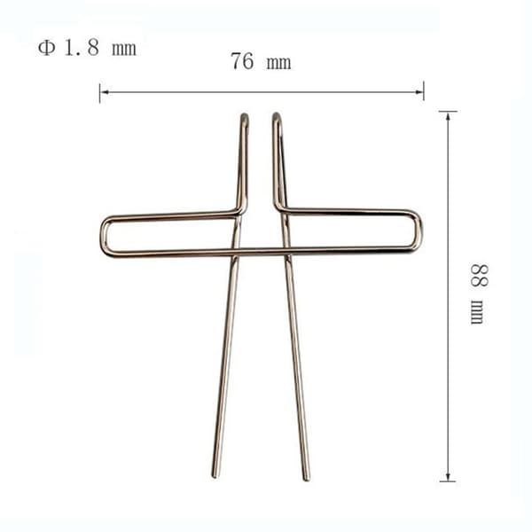 2 Stk Sangbogsklip Sideholder SØLV Silver