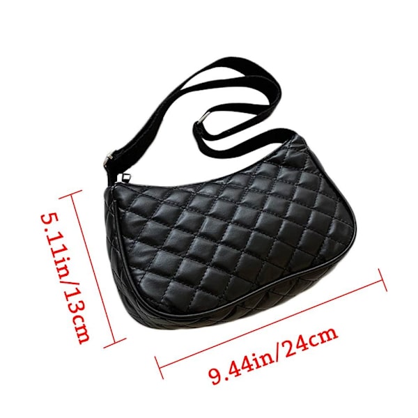 Mode axelväska PU-läderhandväskor black