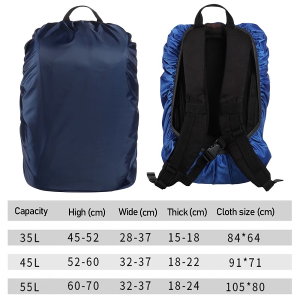 1st Ryggsäck Cover Cover Överdrag BLÅ 35L blue 35L