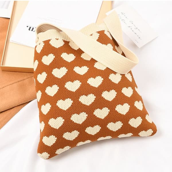 Knit Handbag Kangaskassi MUSTA black
