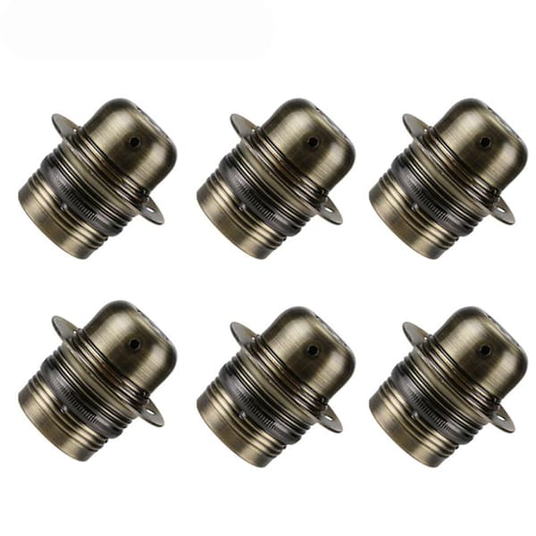 Edison E27 Pæreholder Lysfatning med ring BRONZE Bronze