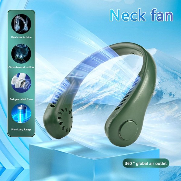 Neck Fan Neck Hanging Cooler VIHREÄ Green