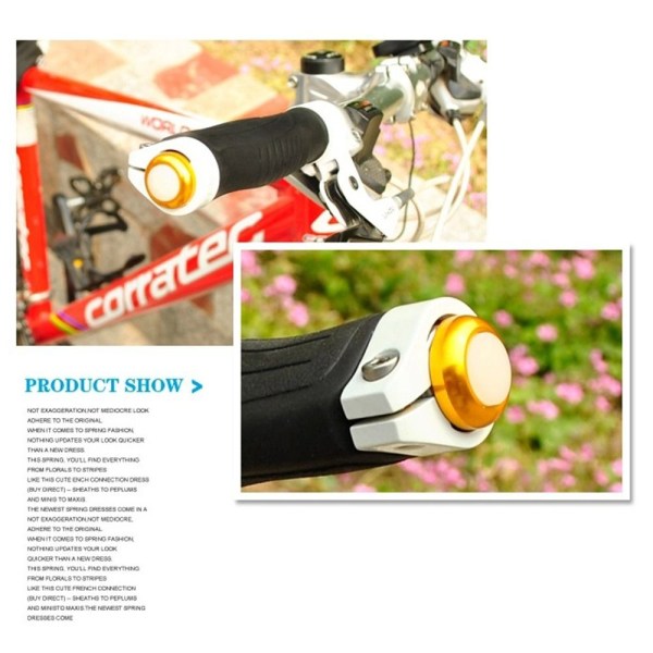 2 STK Sykkelstyre Light End Plug Light SORT black
